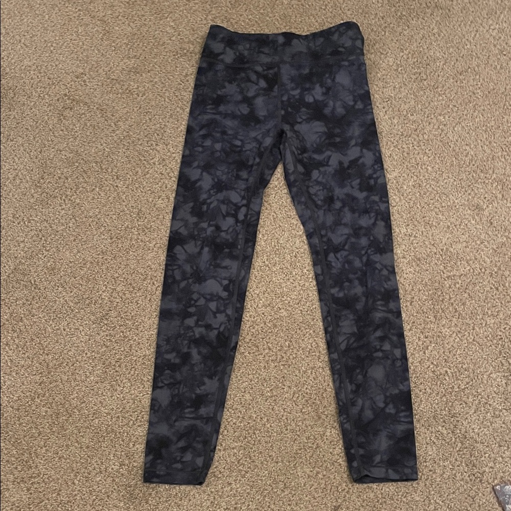 Athleta girl navy patterned leggings
